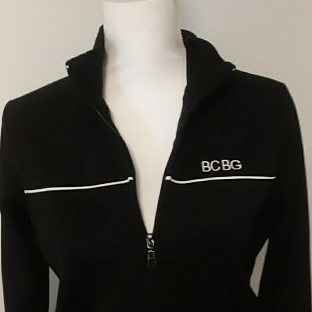 BCBG Black Sports Zippered Jacket